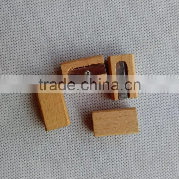 Eco-Friendly Unique Natural Customized Single Hole Wooden Sharpener