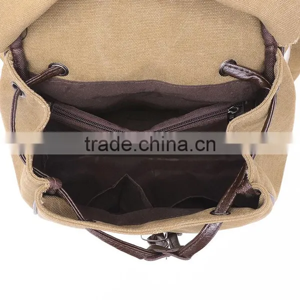 New Designer Fashion Khaki Men's Large Backpack Messenger Bag photo-5