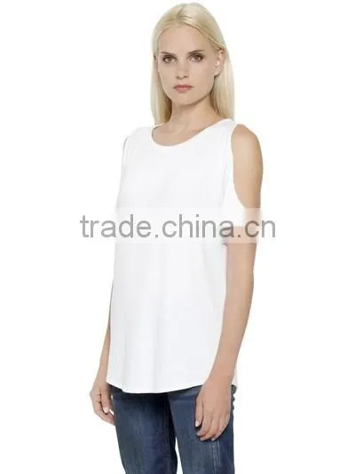 Women Fashion Clothing Off-Shoulder Blank T-Shirts,High Quality Cotton Short Sleeve Plain T-shirts for Women photo-3