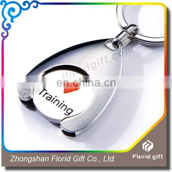 Promotional Metal Euro Coin Key Chain,Trolley Token Coin Key Chain photo-3