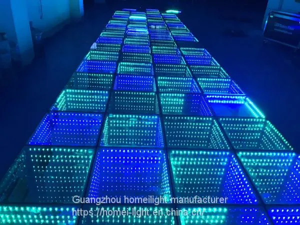 3D Mirror Abyss Dance Floor Led Panel Tile for Club Stage photo-2