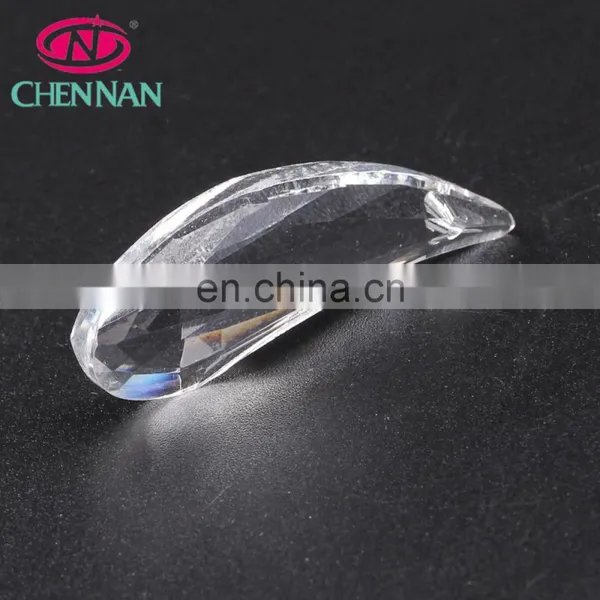 Pujiang Manufacturer Wholesale Sparkle Crystal Beads Crystal Garment Beads Crystal Jewelry Accessories Lamp Work Beads 37*14 mm