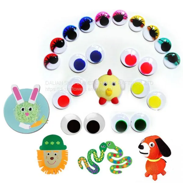 Assorted Bulk White and Black Round Craft Wiggly Eyes photo-2