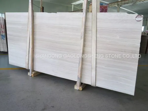 White Marble, White Wooden Marble, White Wenge Marble, White Wood Marble Slab,Grey Serpegiante Marble photo-5