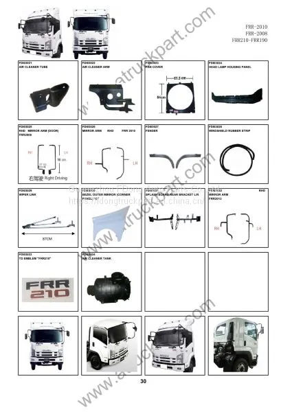ISUZU FRR210 FRR190 Truck Spare Parts Accesories Body Parts