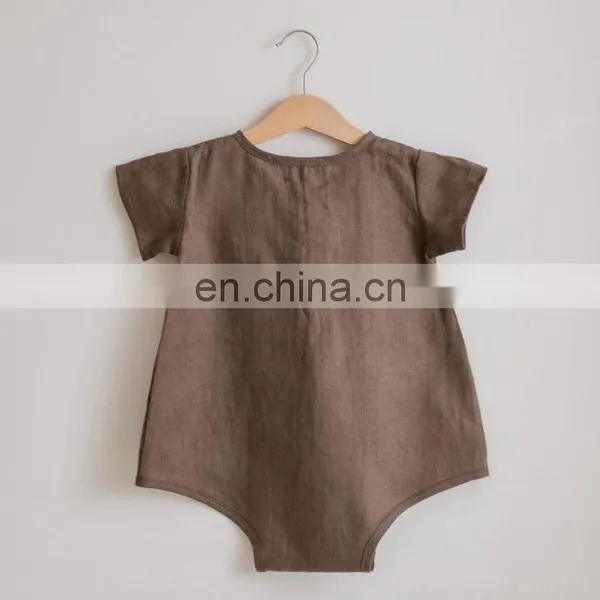 Infants & Toddler Fashion Cotton Clothes Baby Girls Princess Linen Romper photo-2
