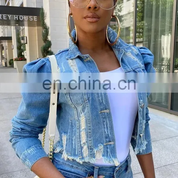 Women Short Denim Jackets Autumn Female Holes Coat Plus Size Casual Street Hollow-Out Jean Outerwears photo-4