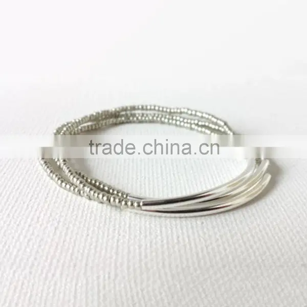Black Seed Bead Wrap Bracelet for Girl photo-3