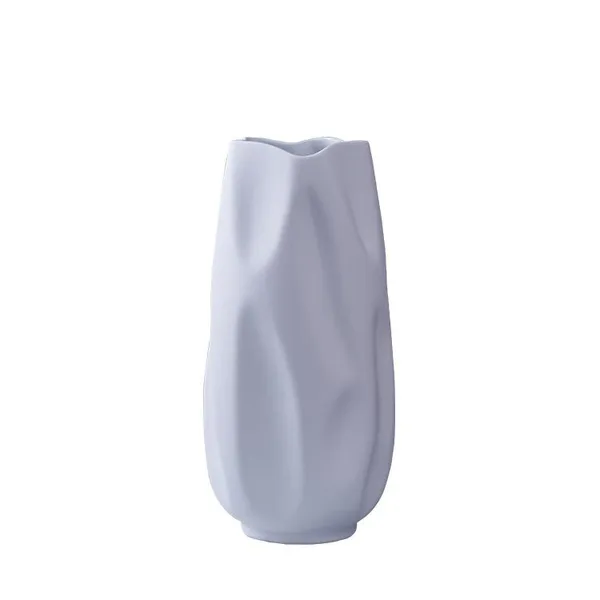 Dry Flower Water Wave Special Shape Custom White Large Ceramic Vase Decoration For Living Room photo-5
