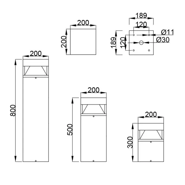 Outer Flange Led Bollard DLW-LED-046 photo-3