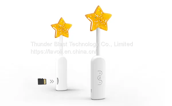 APP Controlled Bluetooth Rechargeable Musical Lollipop with Micro SD Card