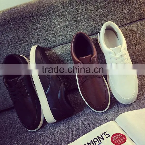 C22651B Men Plain Color Fashion Shoes PU Leather Casual Shoes photo-2