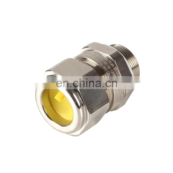 Single Sealed Brass Nickel-plated Waterproof Cable Crimp Porous Cable Connector for Industrial Chassis photo-4