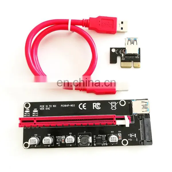 New Pcie Riser Card Ver011 011 Pro Gpu Adapter Card Pci 10 Capacitors 12 Led Lights Best Ver 011 Pro Pci-e Riser Card photo-5