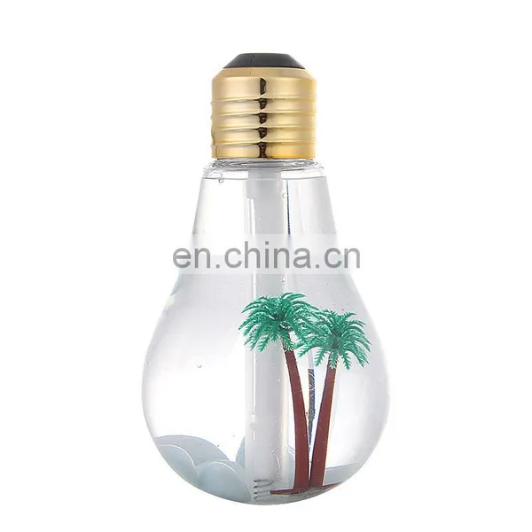 Bulb Diffuser Humidifier Led Usb Car Light Mini Shape Cheapest Humidifiers Transparent Night Lamp photo-5