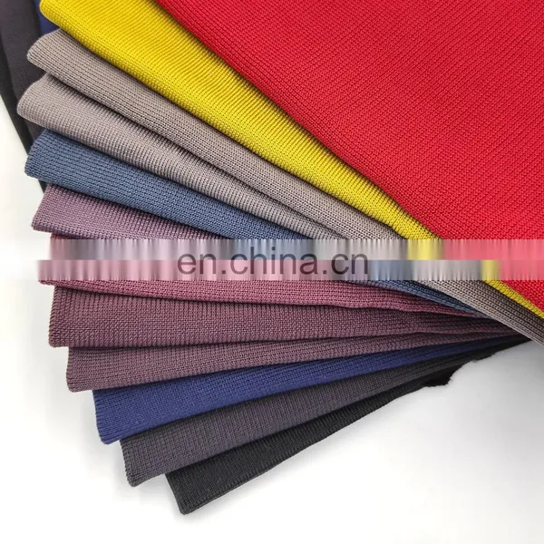 Fashion Design High Elastic Circular Flats Fabric Knit Rib Knitted Stripe photo-5