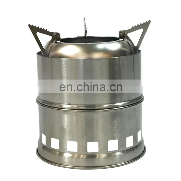 Camping Outdoor Cookware Portable Mini Furnace Factory Direct Stainless Steel Outdoor Fire Stove photo-3