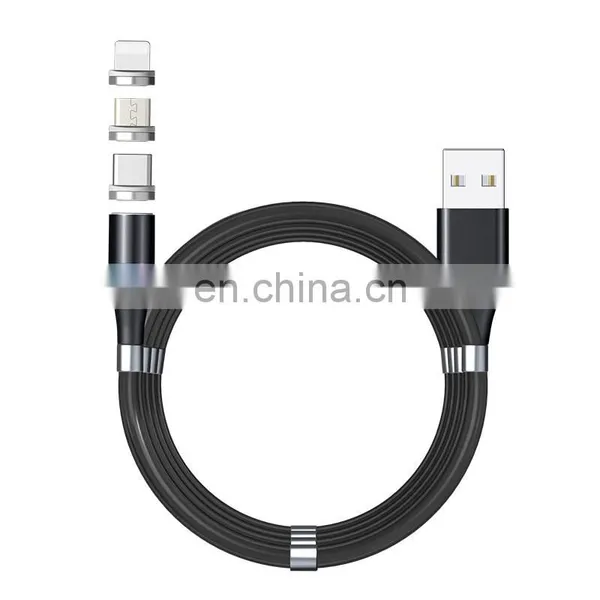 Wholesale 3 in 1 7pin Magnetic Cable Fast Charging Data Cable Mobile Phone Magnetic USB Data Cable for Iphon/type C/android photo-2