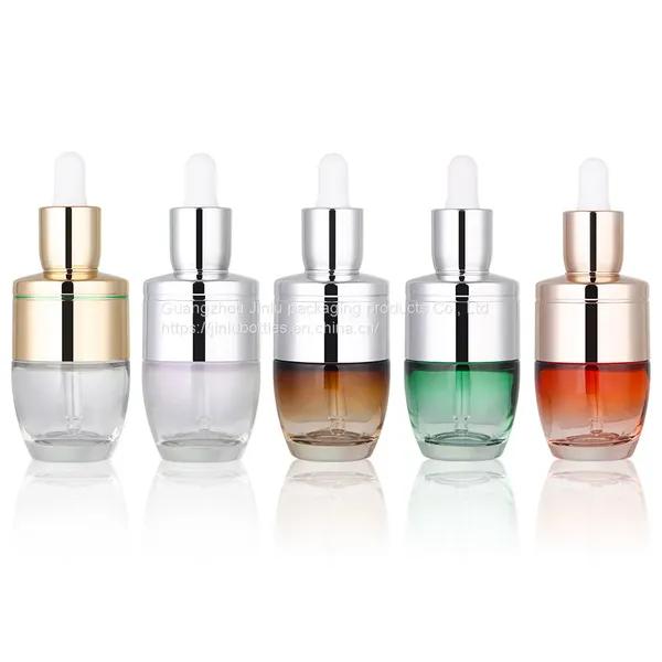 50ml Shoulder Sleeve Essential Oil Bottle Spot Skin Care Product Dropper Original Solution Glass Bottle 50ml Hyaluronic Acid Essence Solution Bottle photo-5