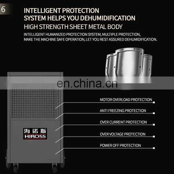 Hot Design Deshumifier 128L/day With Big Wheels Small Space Bedroom Office High Capacity Dehumidifier photo-5