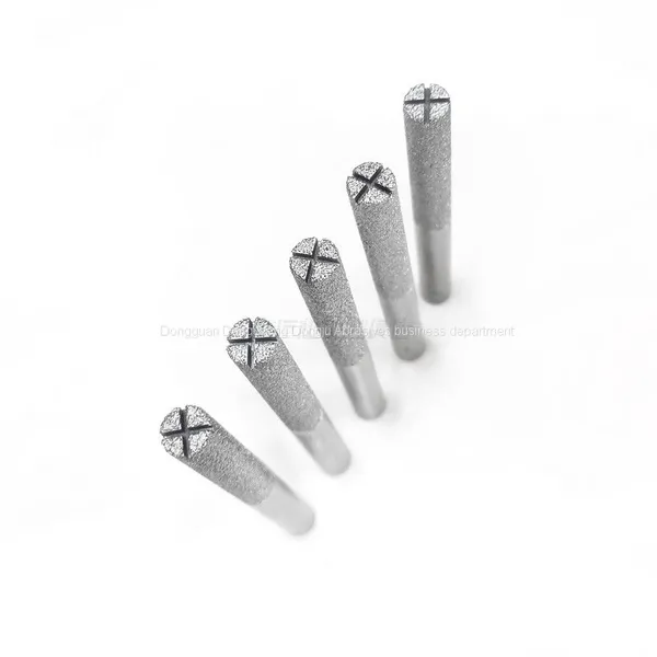 Customized Cross Groove Brazed Grinding Head 10mm Carbon Fiber Drilling and Edge Trimming Tolerance Small Diamond 50 Mesh photo-3