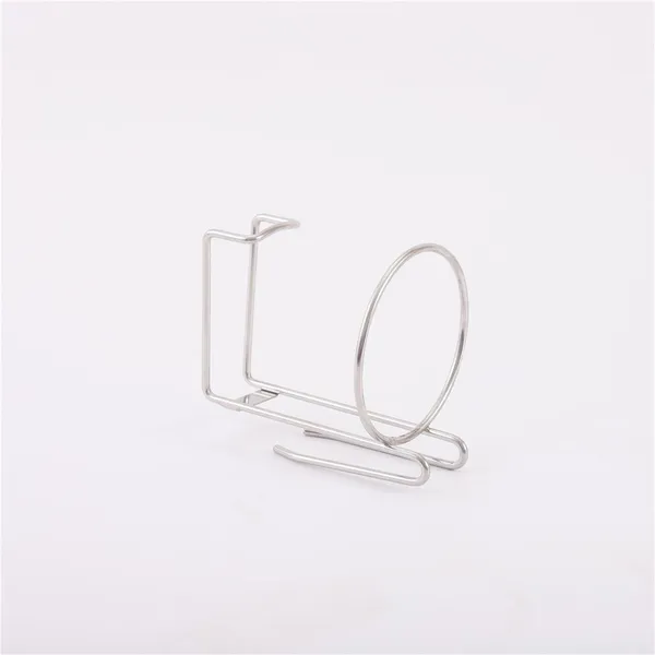 Stock Available Medical Stainless Steel Metal Hand Sanitizer Hook Rack Hospital Wall Holder Hang on Rack Container Support Frame