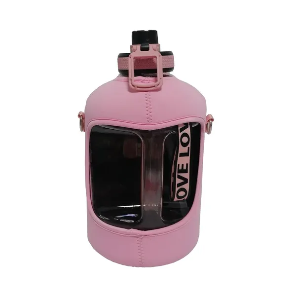 Custom Gym Jug Sleeve Neoprene 64 oz Jug Bag Water Bottle Holder With Shoulder Strap and Phone Pockets photo-2