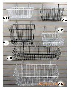 Modern Cold Steel Supermarket Shelf Mesh Back Shelves Furniture