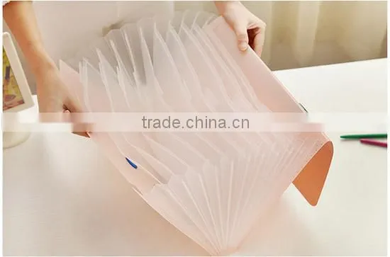 Lovely& Delicate Style A4 Colorful Pvc Expanding File Folder With Handle Suitable Office Lady Supplier's Choice photo-5