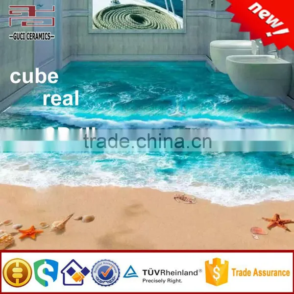 New Beach 3d Design Ceramic Floor Bathroom Tile photo-4