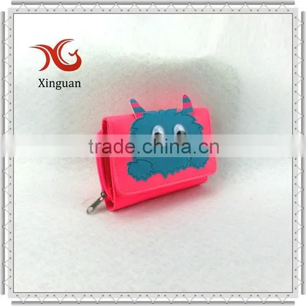 Pink PU Leather Women Purse With Cute Decoration photo-2