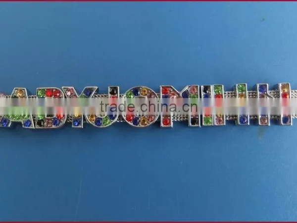 Letters Can be Wear on Steel Mesh Belt 8MM & 10MM Wide Wristband Stainless Steel Bracelet photo-3