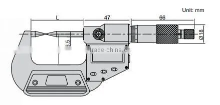 High Precision Insize 3530-25A Digital Point MIcrometer photo-2