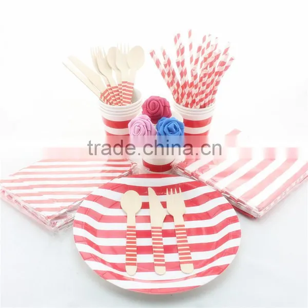 Manufacturer Disposable Party Tableware Paper Plates Straws Cups Napkins photo-3