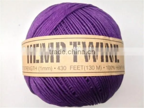 Wholesale 1mm Yellow Hemp Twine Cord For Sale photo-4