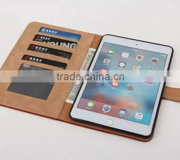 Squirrel Grain Leather Flip Case for IPad Mini 4 Wallet Cover Case With Card Slot MT-5298 photo-6
