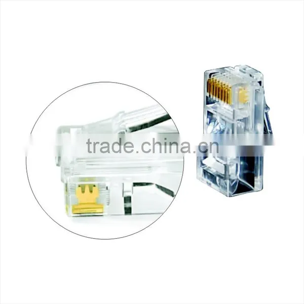 JVCOM RJ45 UTP Modular Plug for Cat6 Cable Connector Plug Gold-Plating Solid Pure Copper Nickelplate photo-5