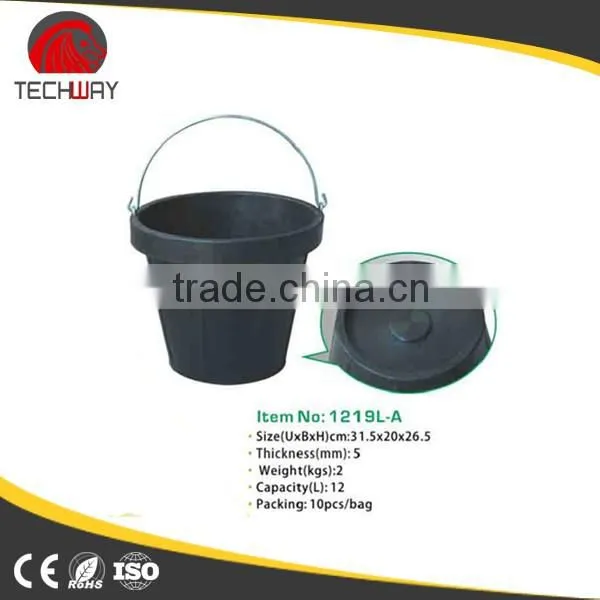 Recycled Tyre Rubber Pails Rubber Bucket With Handle photo-4