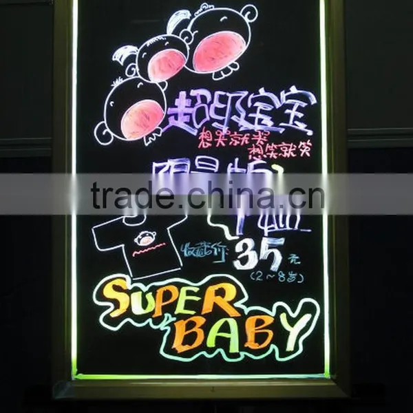 Edgelight AF32A Customized Wholesale Best Quality RGB Flashing Colored Neon Dry Erase Boards Advertising Light Chalk Boards photo-4