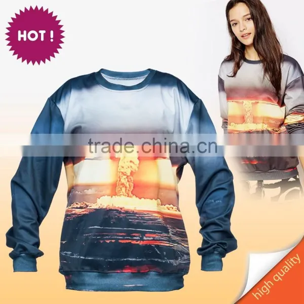 Fashion Natural High Quality 3d Digital Print Fullprint Crewneck Sweatshirt Spring Autumn Unisex Custom Oversized Pullover photo-6