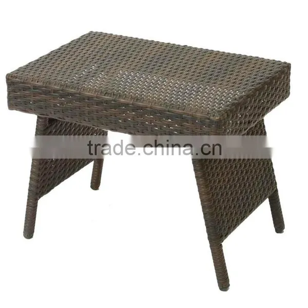 Space Saving Folding Legs Black Brown PE Rattan Wicker Outdoor Patio Pool Chaise Lounge Chair photo-5