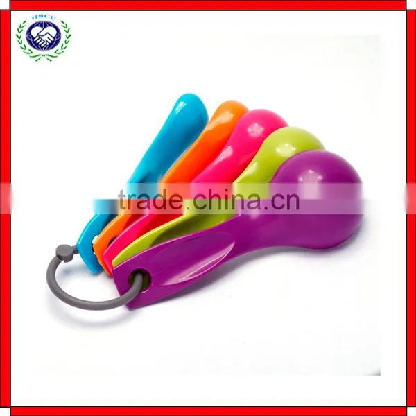 5 Piece With Carved Measure Color Spoon Plastic Kitchen Baking Tools photo-4