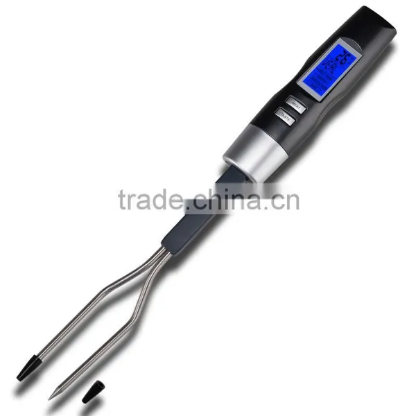 Digital Food Thermometer Probe Cooking Stainless Steel Fork BBQ Meat Turkey Beef photo-2