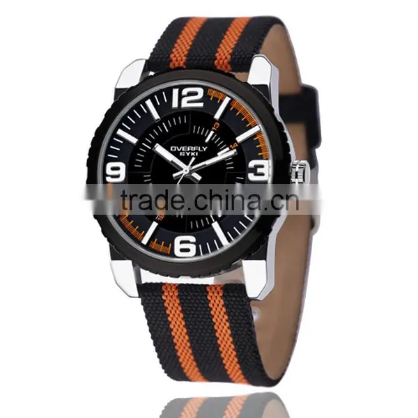 Charming EYKI Brand Men's Fabric Stripe Watch Water Resistant Male Quartz Watch photo-3