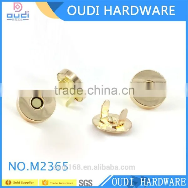 Shiny Light Gold 14mm Bag Accessories Magnetic Snap photo-2