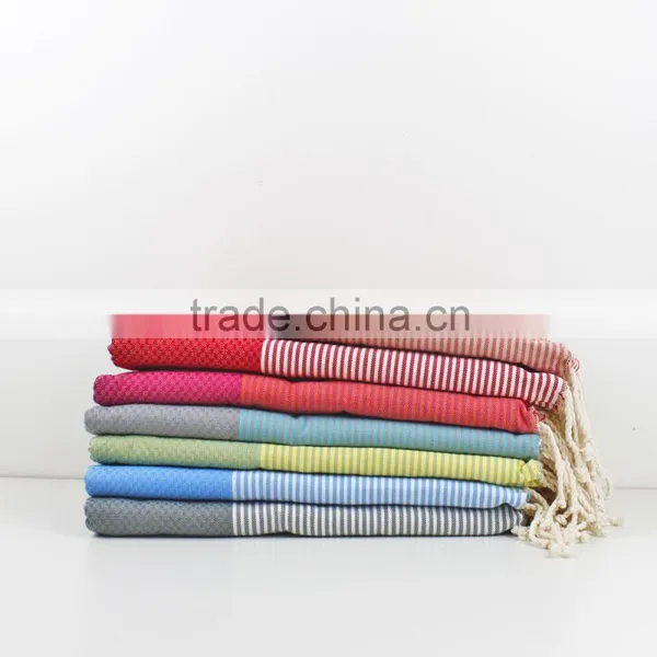 Striped Style 100% Cotton Material Turkish Hammam Towel photo-2
