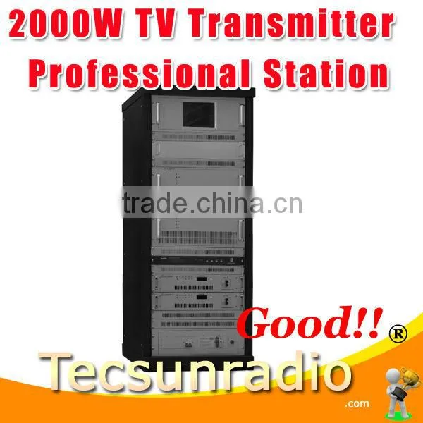 TV 518A-2000W Analog VHF UHF All Solid State Wireless Analog TV Signal Broadcast Transmitter TV Station Broadcasting Equipment