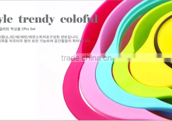 FDA Grade Rainbow Kitchen Food Prep Set and Mixing Bowl and Basket photo-4