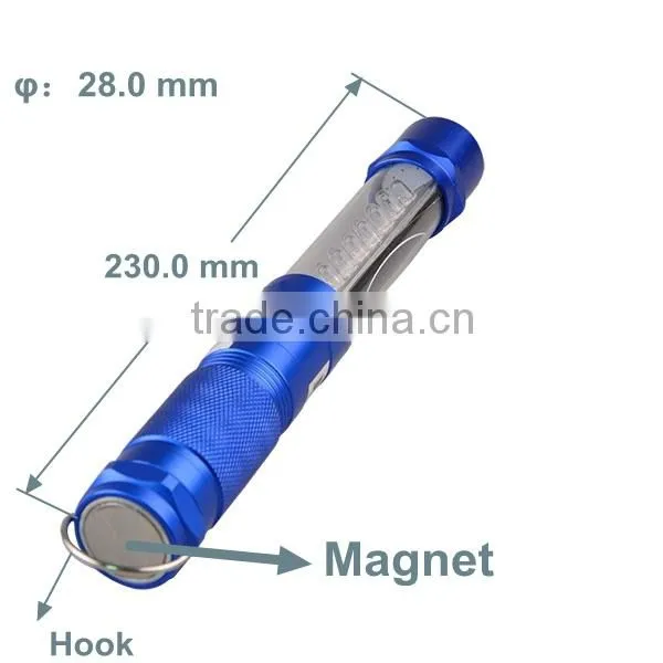 AAA Bettery 16+8 LEDS + 1 Laser Aluminum Working Light With Magnet photo-4