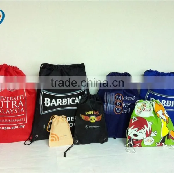 Promotional Polyester Drawstring Backpack Bag photo-6